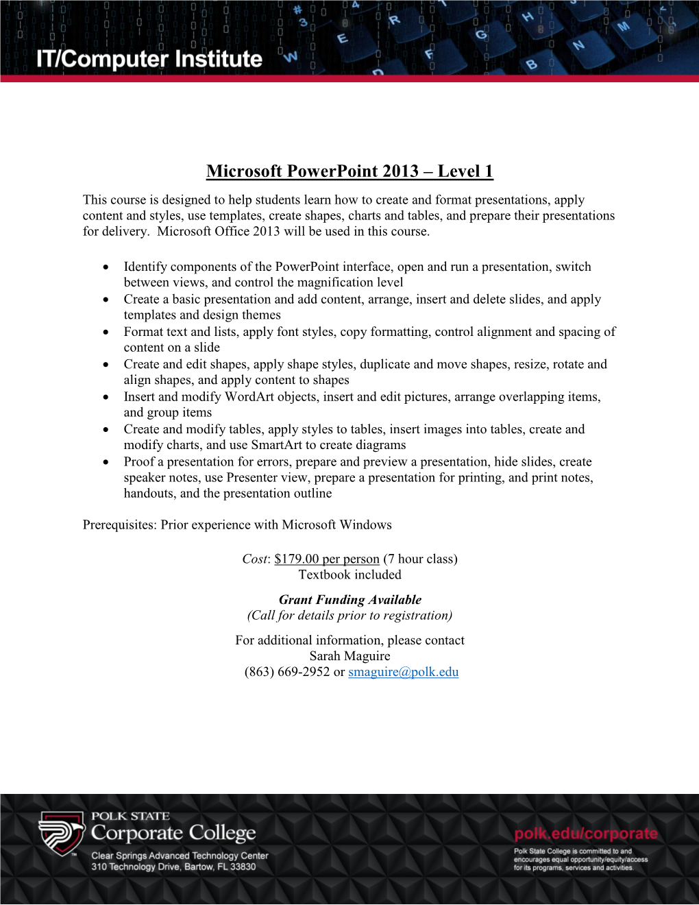 Microsoft Powerpoint 2013 – Level 1