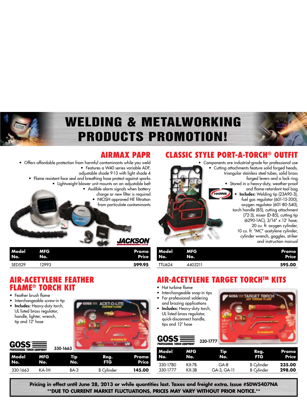 Welding & Metalworking Products Promotion!