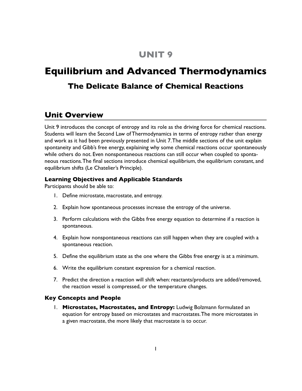 Equilibrium and Advanced Thermodynamics the Delicate Balance of Chemical Reactions