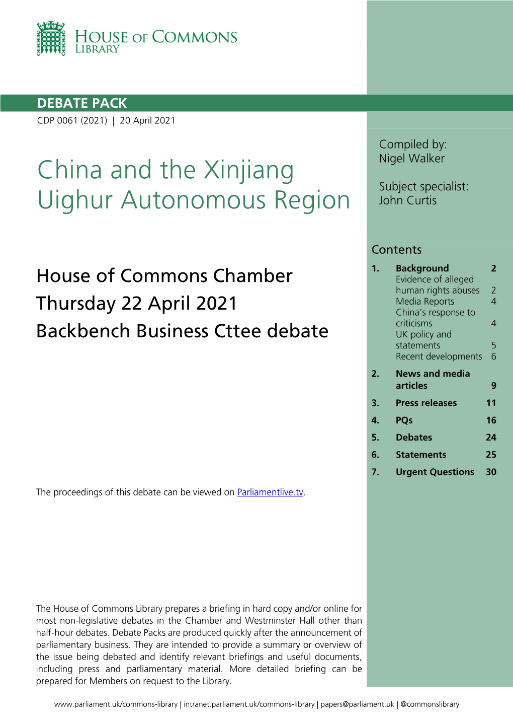 China and the Xinjiang Uighur Autonomous Region 3