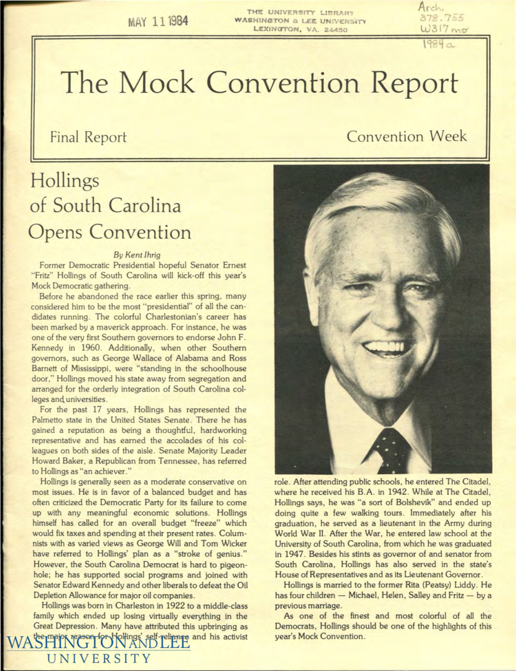 The Mock Convention Report