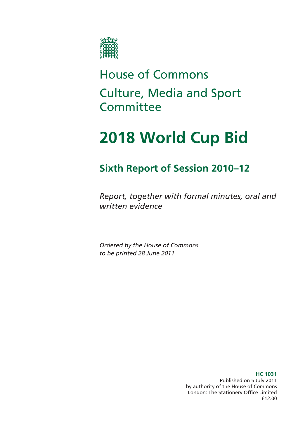 2018 World Cup Bid