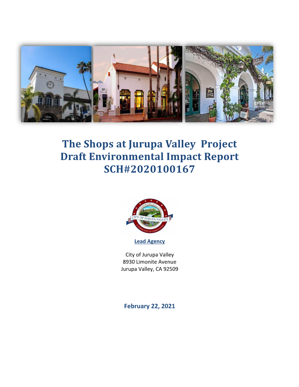 The Shops at Jurupa Valley Project Draft Environmental Impact Report SCH#2020100167