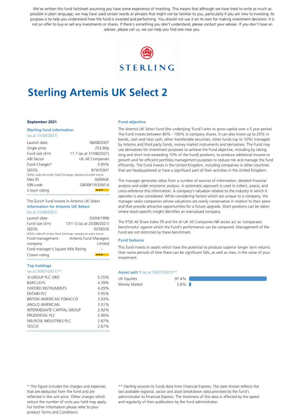 Sterling Artemis UK Select 2