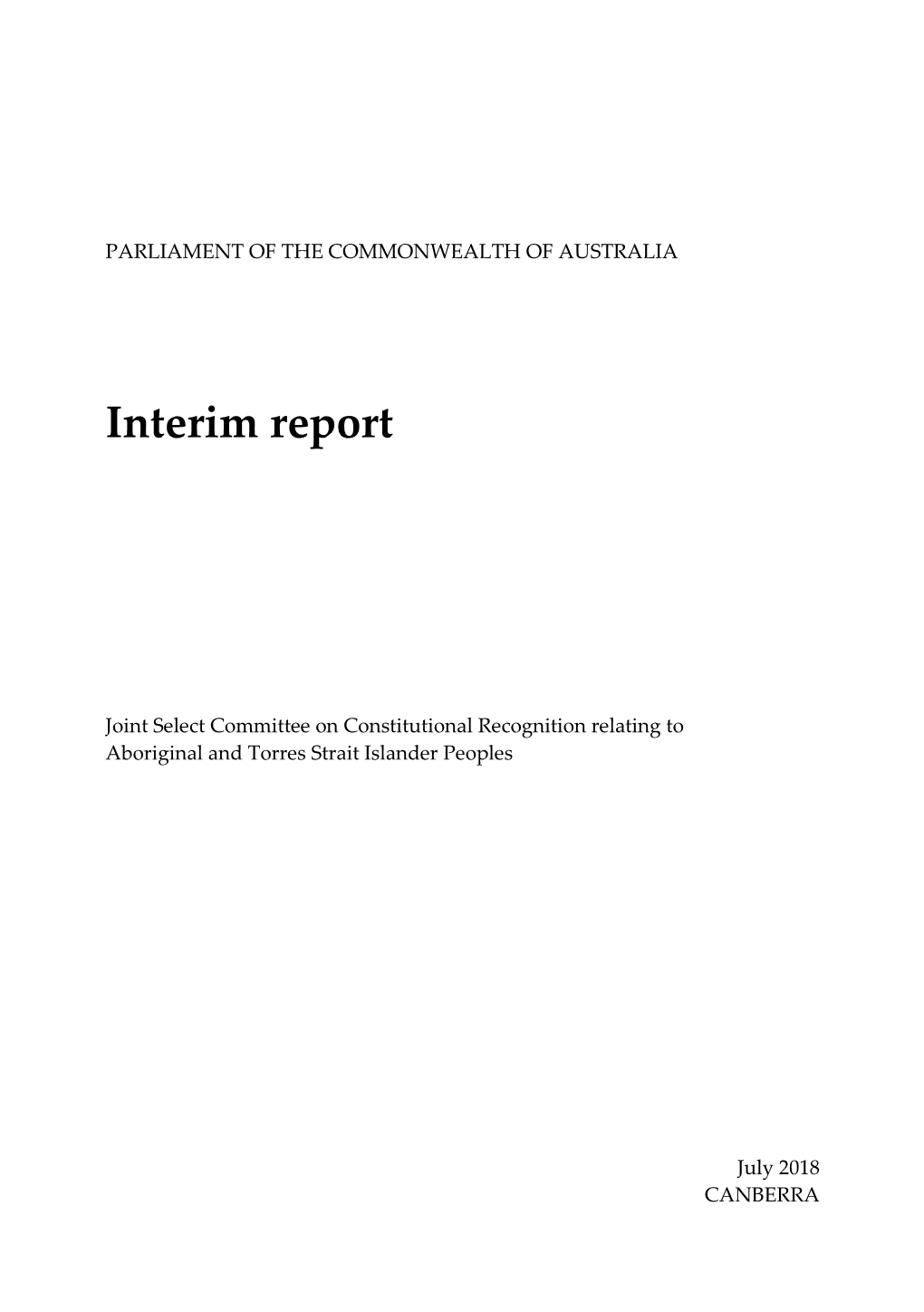 Interim Report