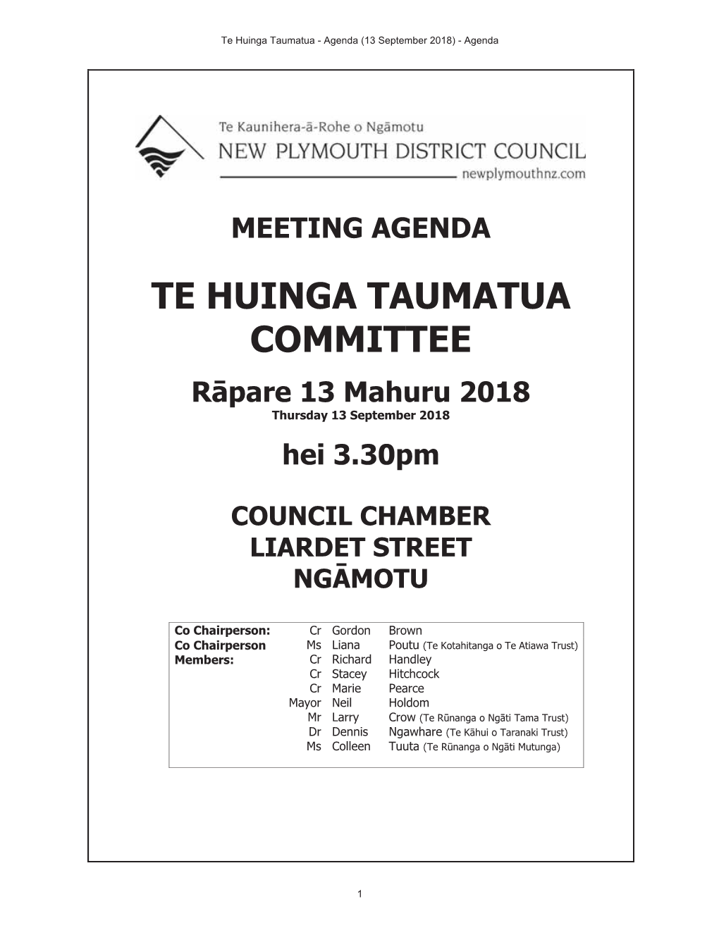 Te Huinga Taumatua Committee