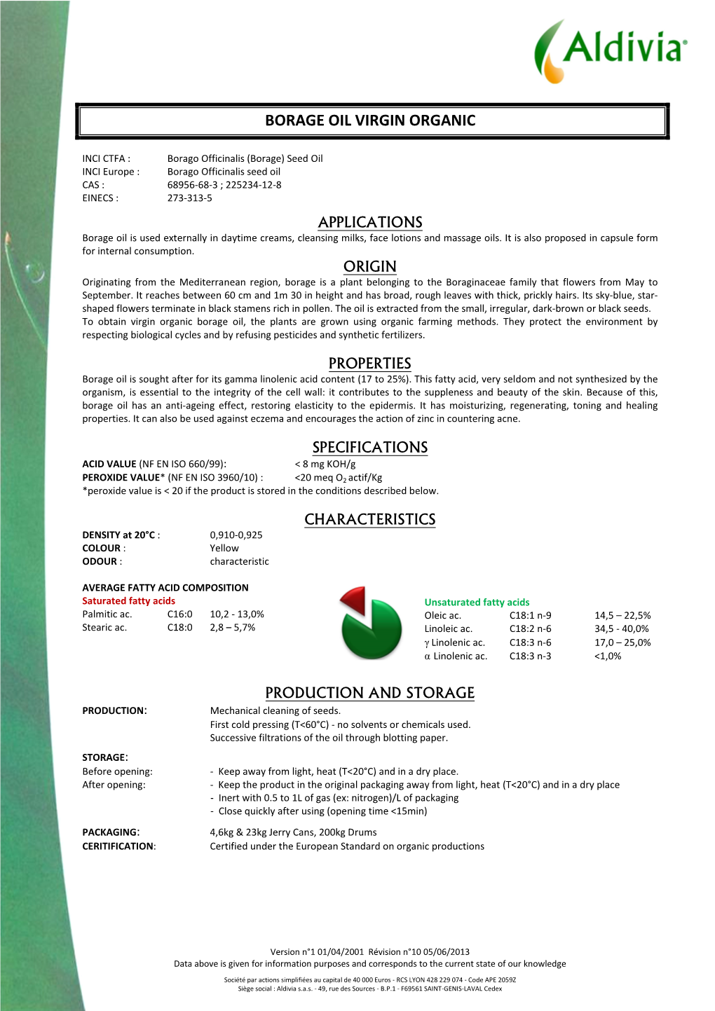 TDS Borage Oil Virgin V10 05-06-2013