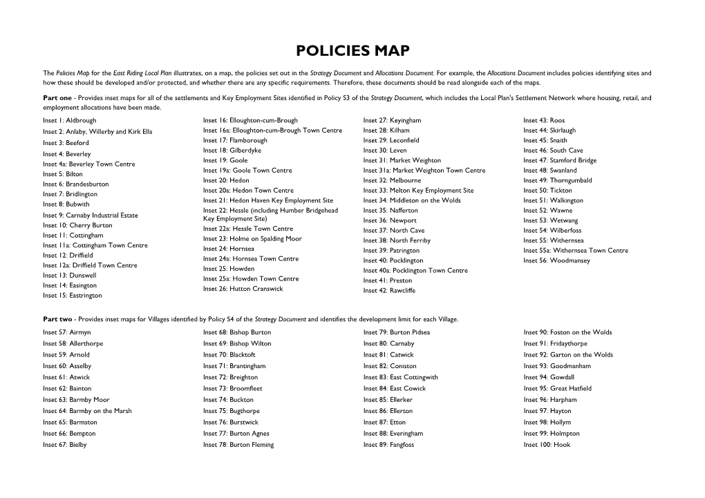 Policies Map