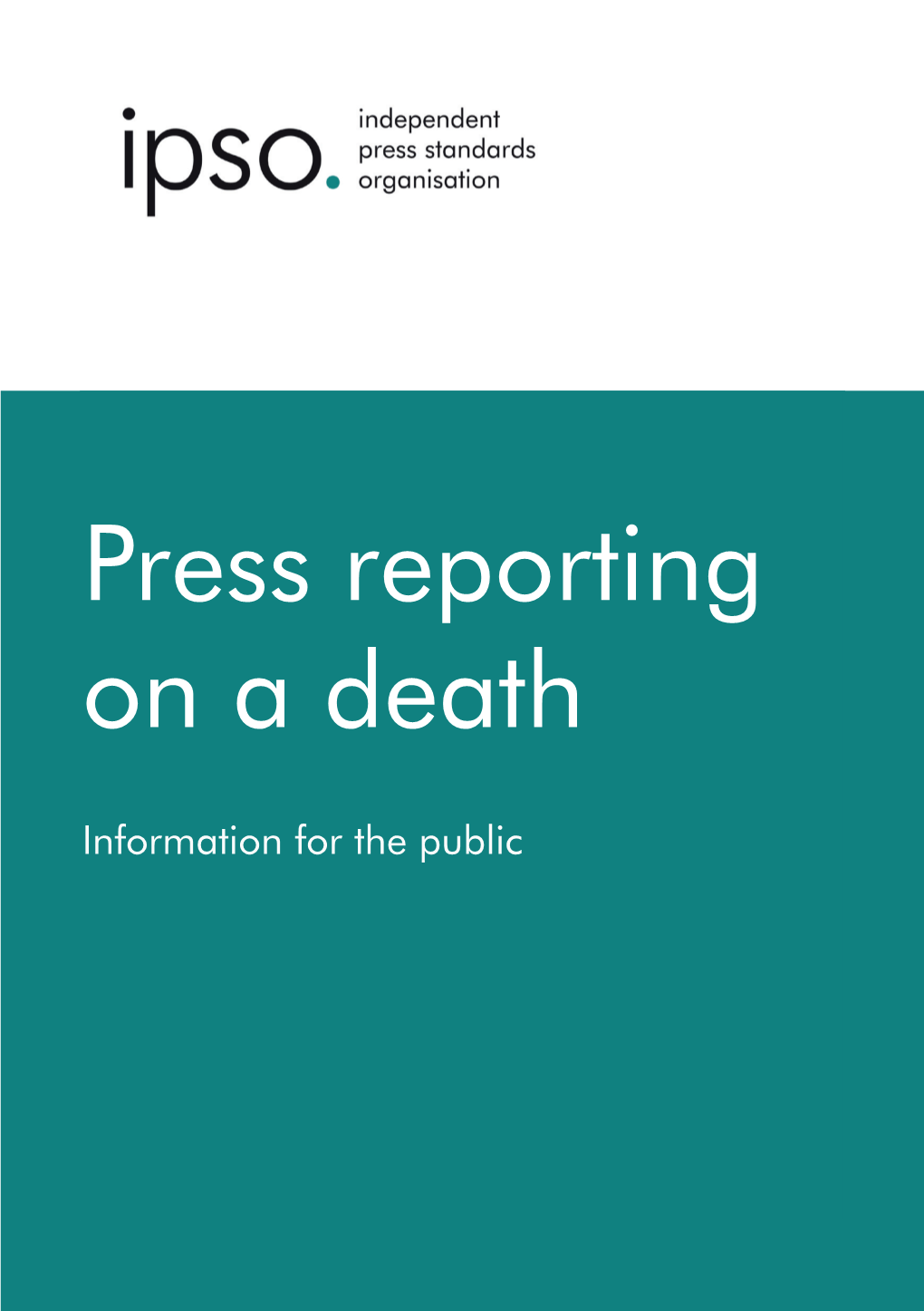 Press Reporting on Deaths and Inquests