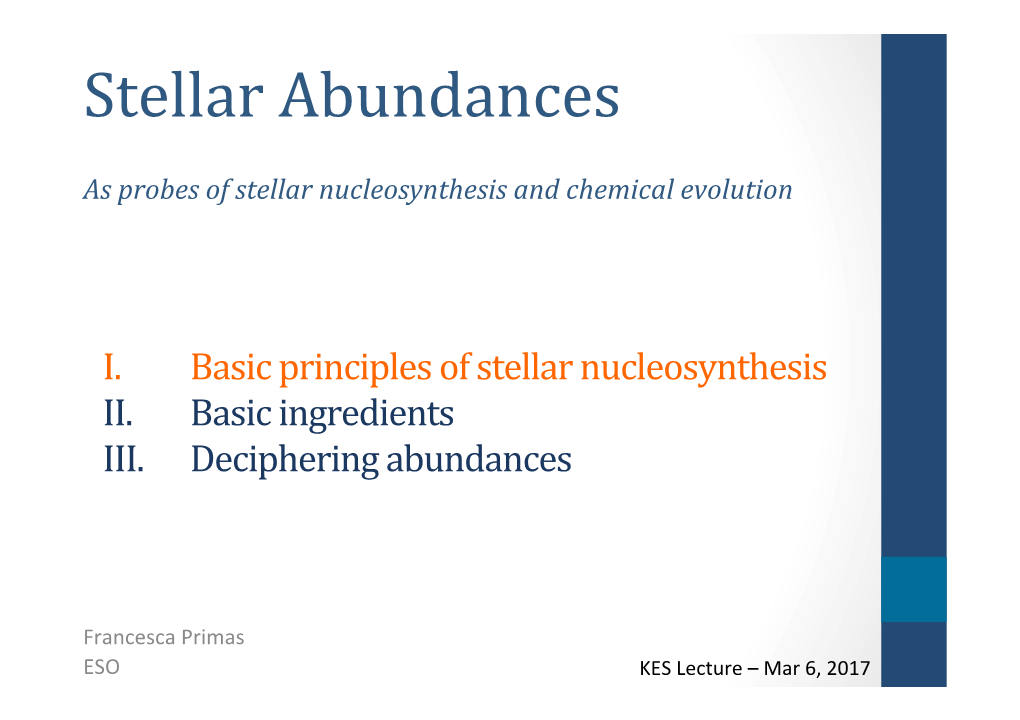 Stellar Abundances