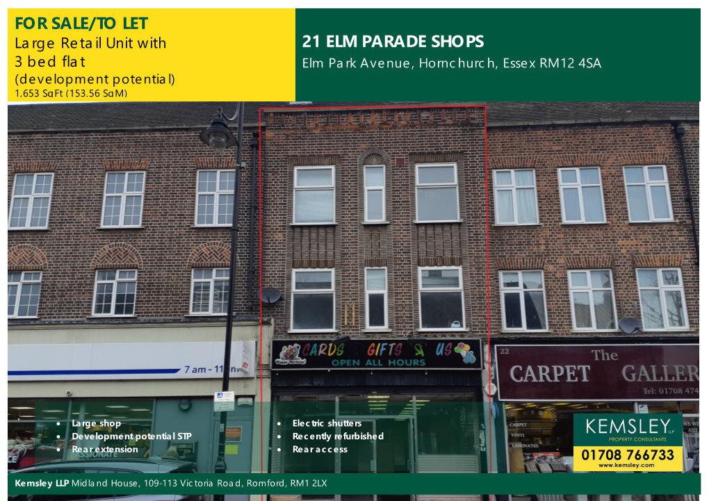 21 Elm Parade Shops for Sale/To