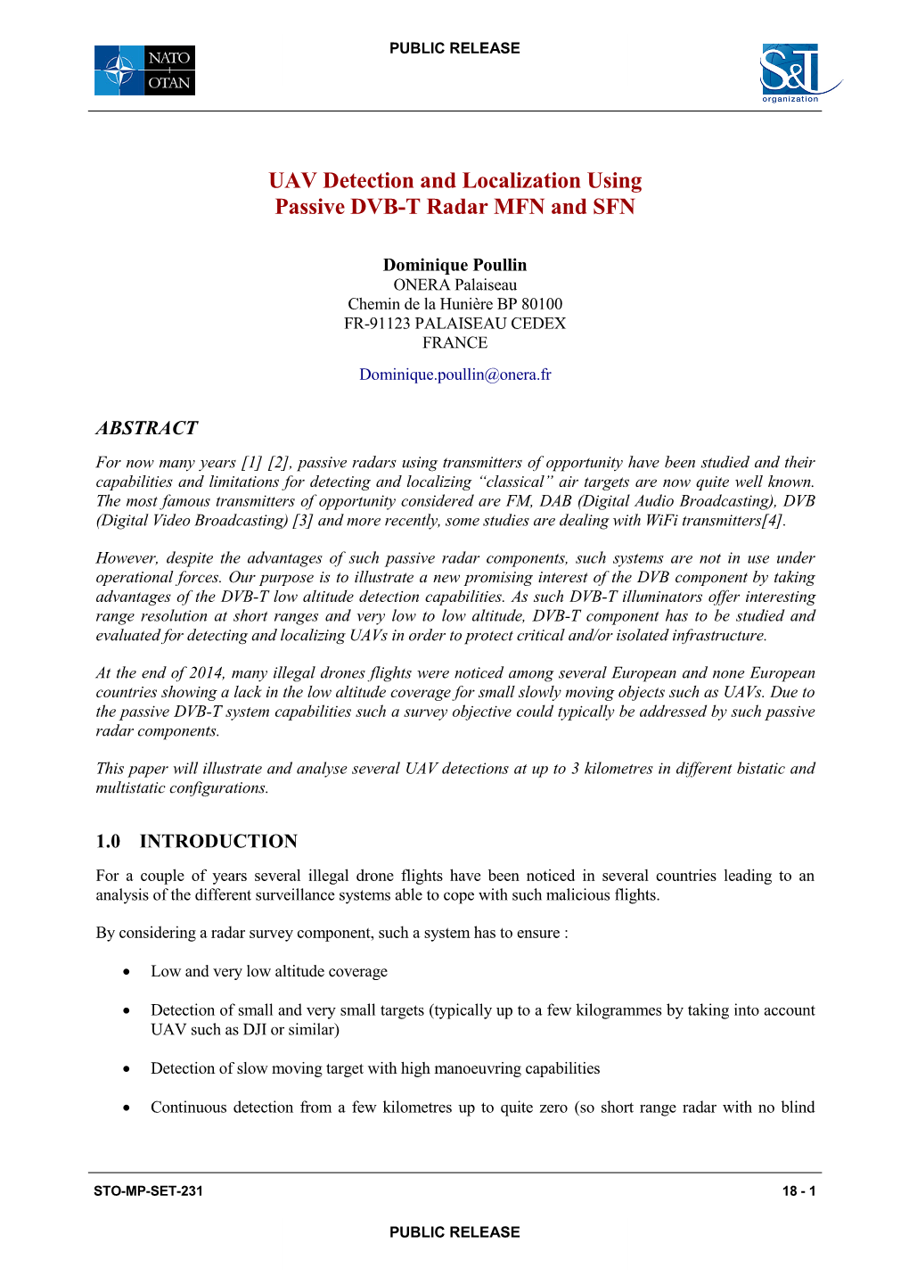 UAV Detection and Localization Using Passive DVB-T Radar MFN and SFN