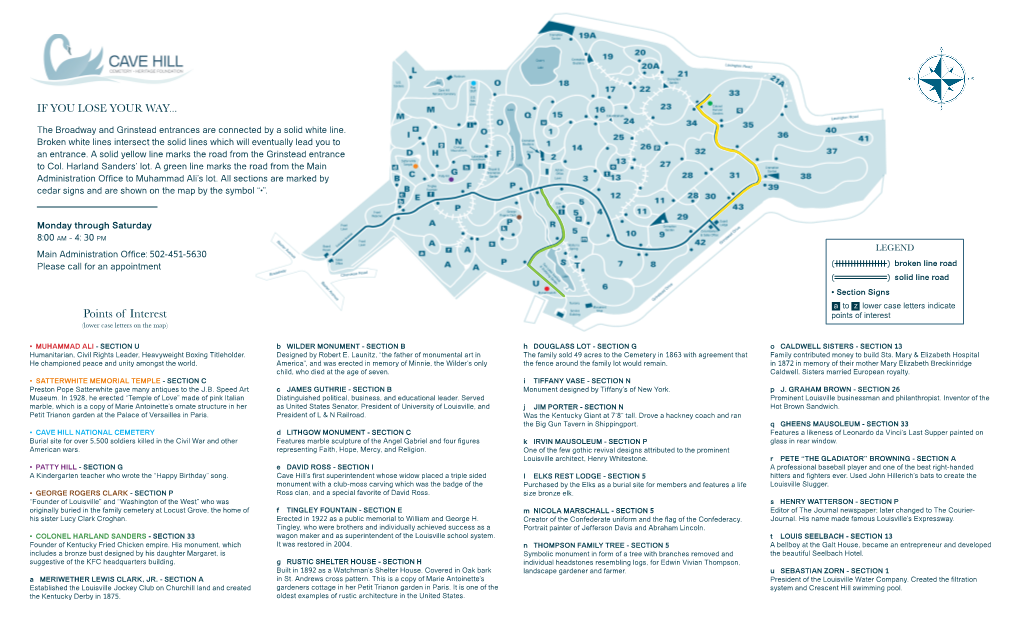 Points of Interest Points of Interest (Lower Case Letters on the Map)