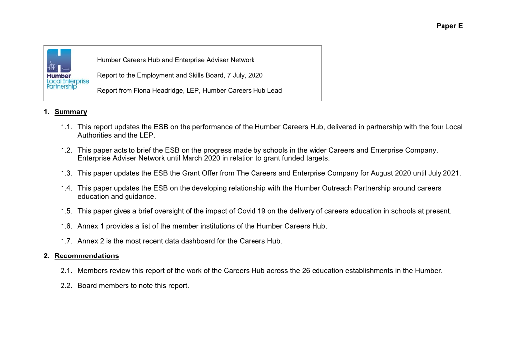 Item 7.5 Humber Careers Strategy Progress