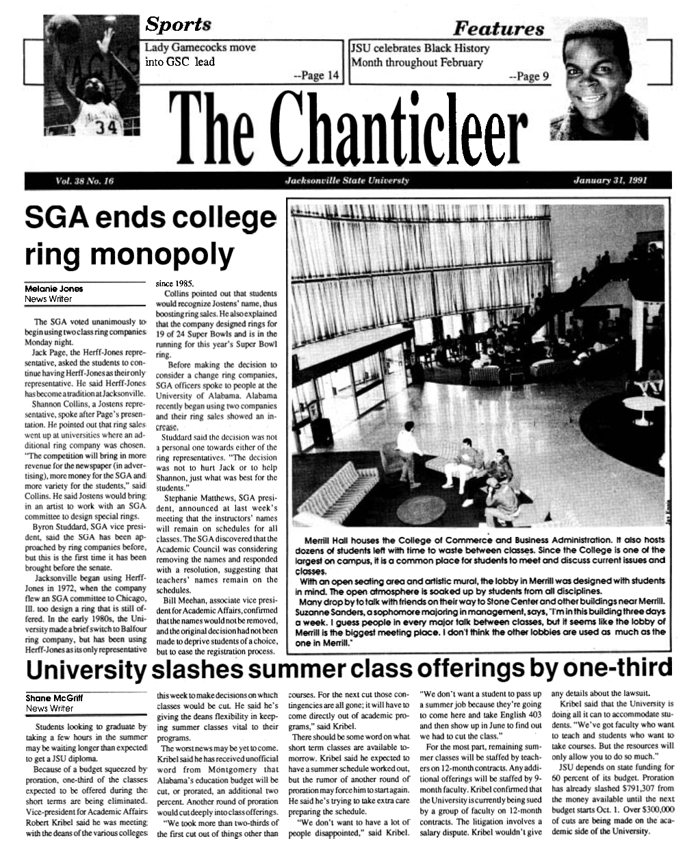 SGA Ends College Ring Monopoly Since 1985