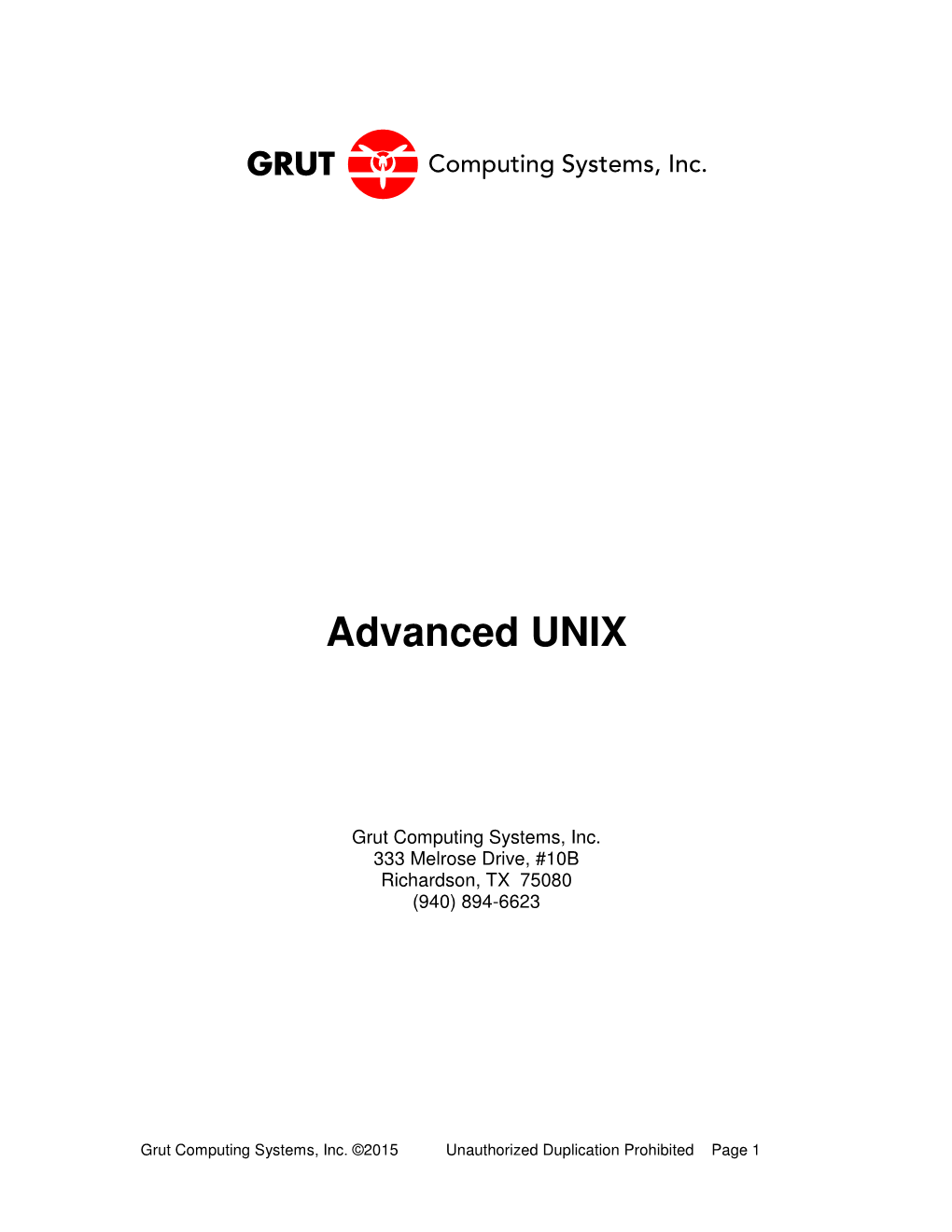 Advanced UNIX