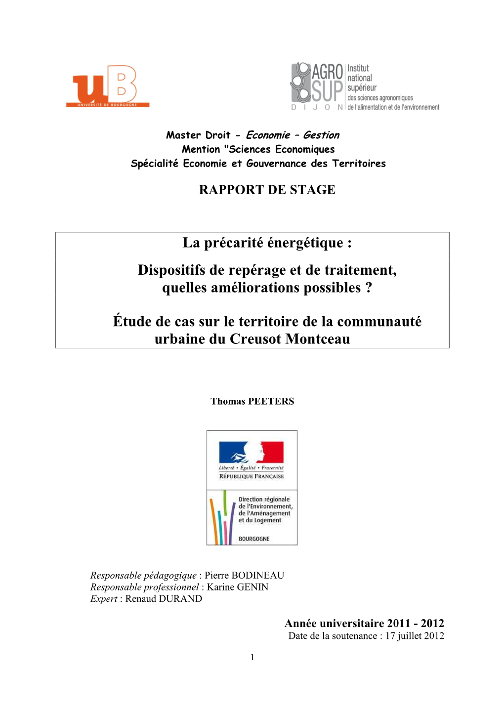 Rapport De Stage DREAL V2