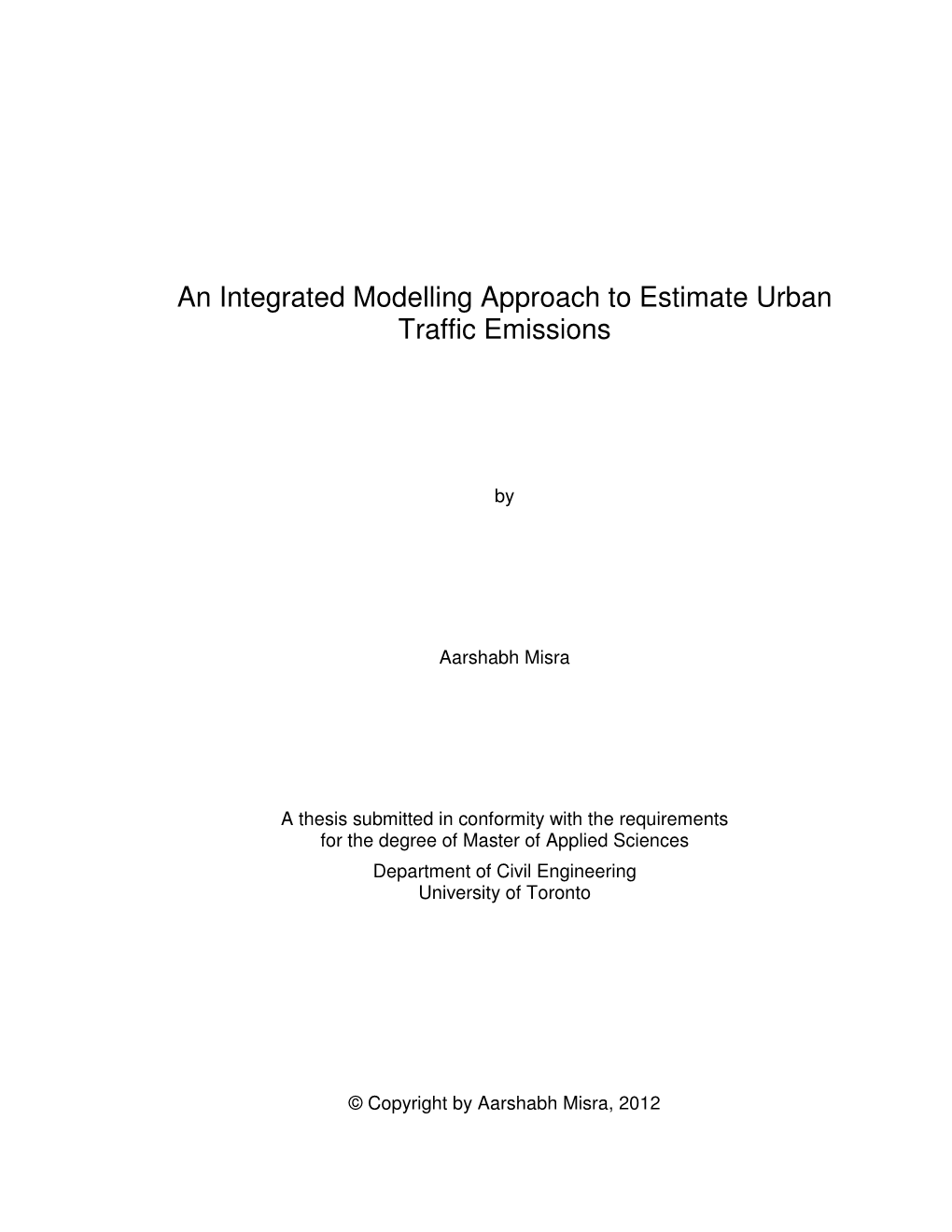 An Integrated Modelling Approach to Estimate Urban Traffic Emissions