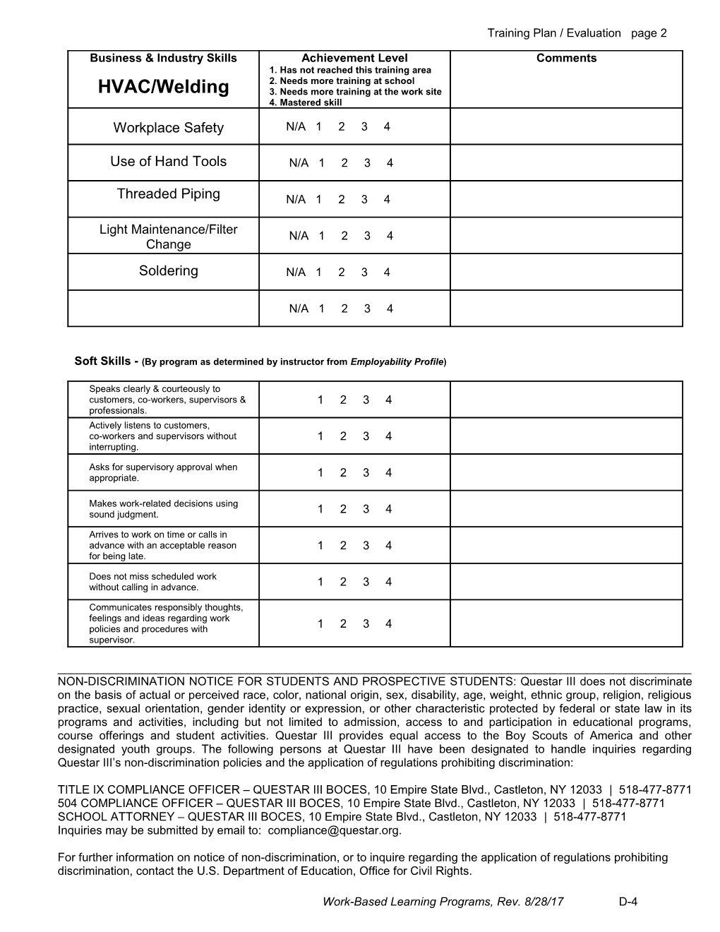 Work-Based Learning/Internship Program s1