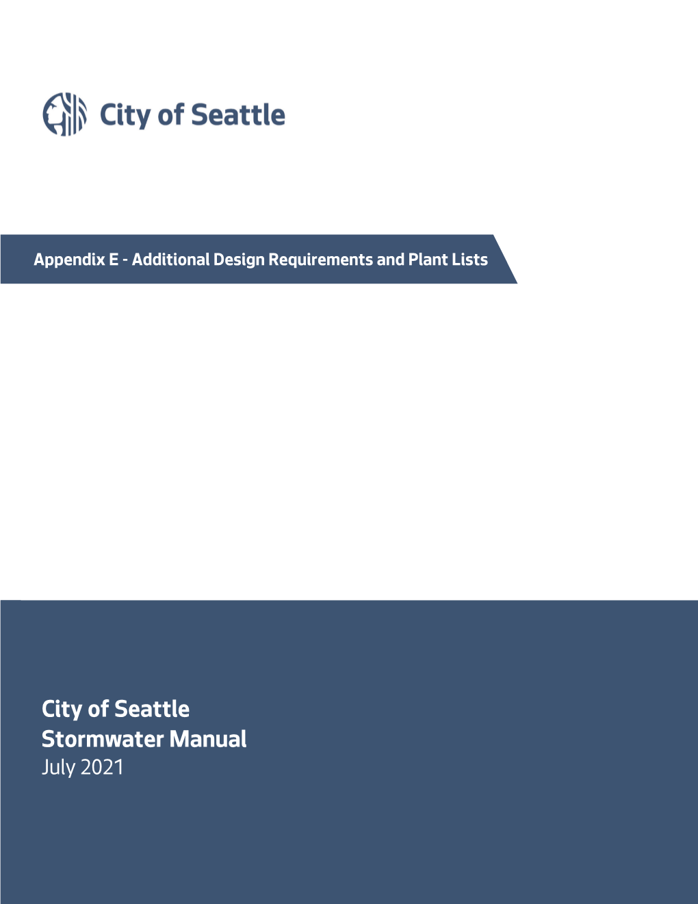 Appendix E - Additional Design Requirements and Plant Lists