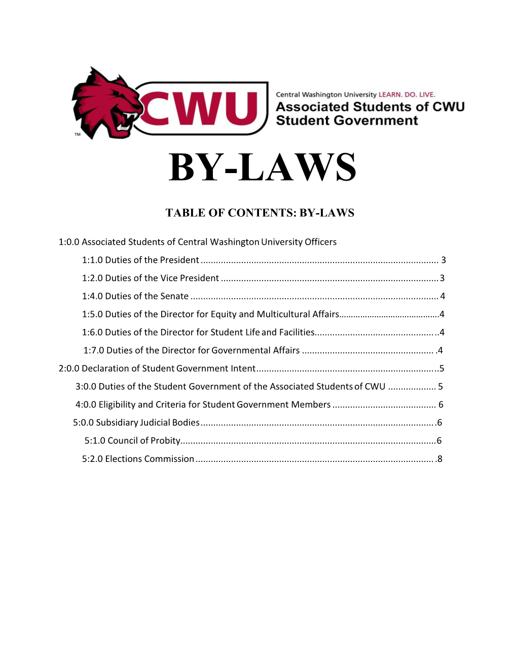 ASCWU By-Laws