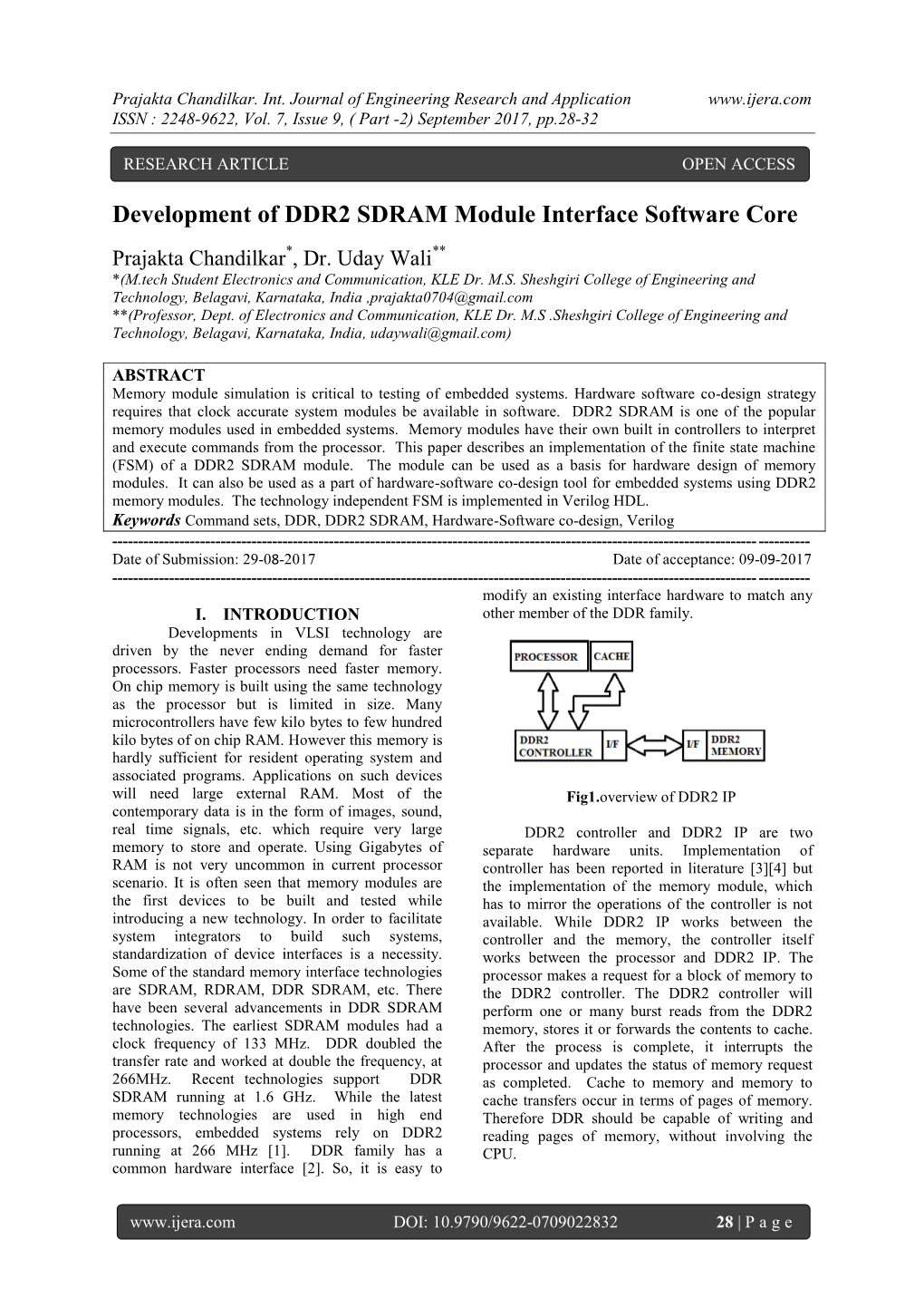 Development of DDR2 SDRAM Module Interface Software Core