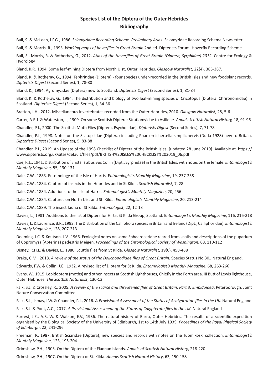 Diptera Checklist