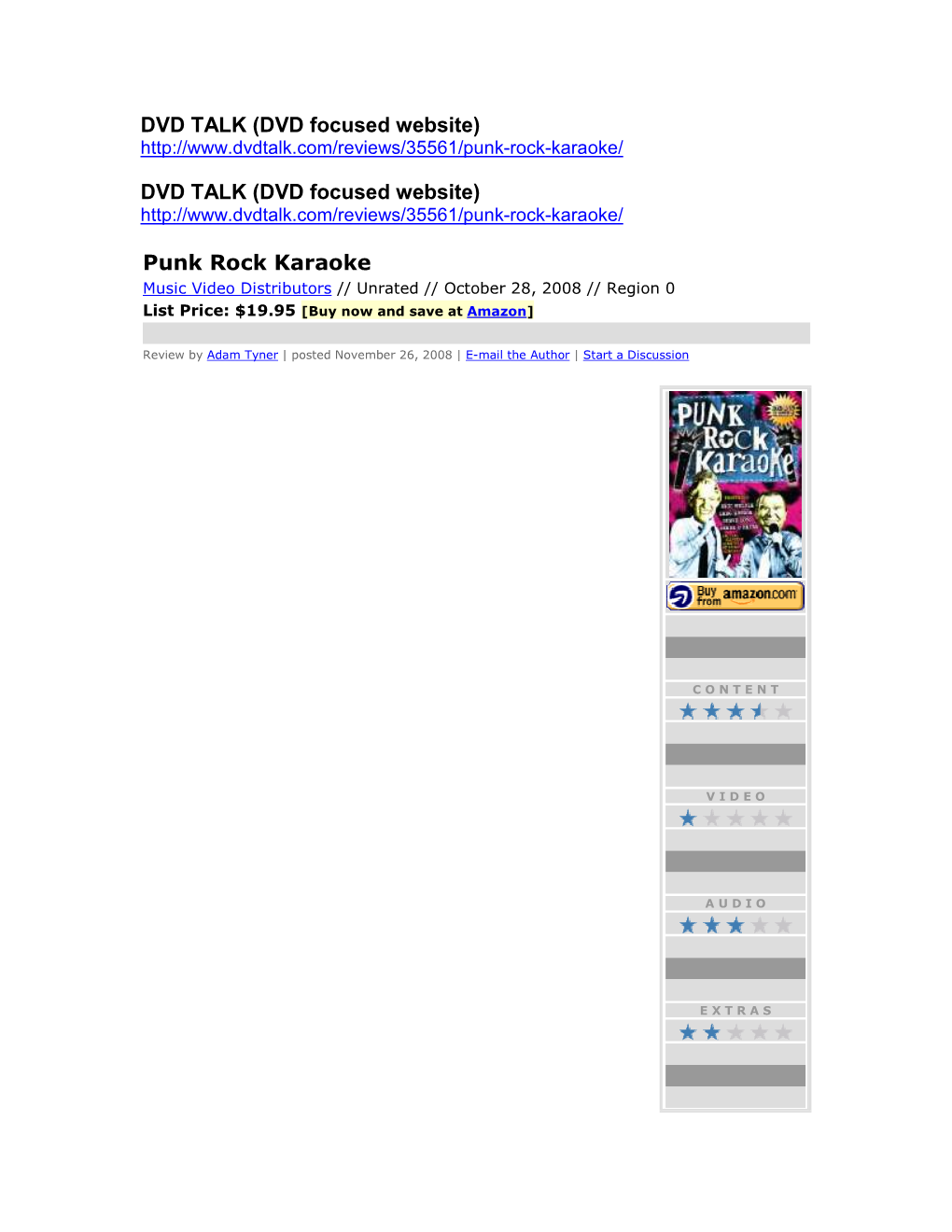 DVD TALK (DVD Focused Website) DVD TALK (DVD Focused