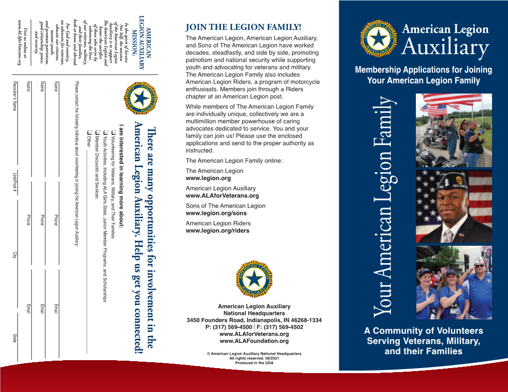 The American Legion Family Membership Application Form