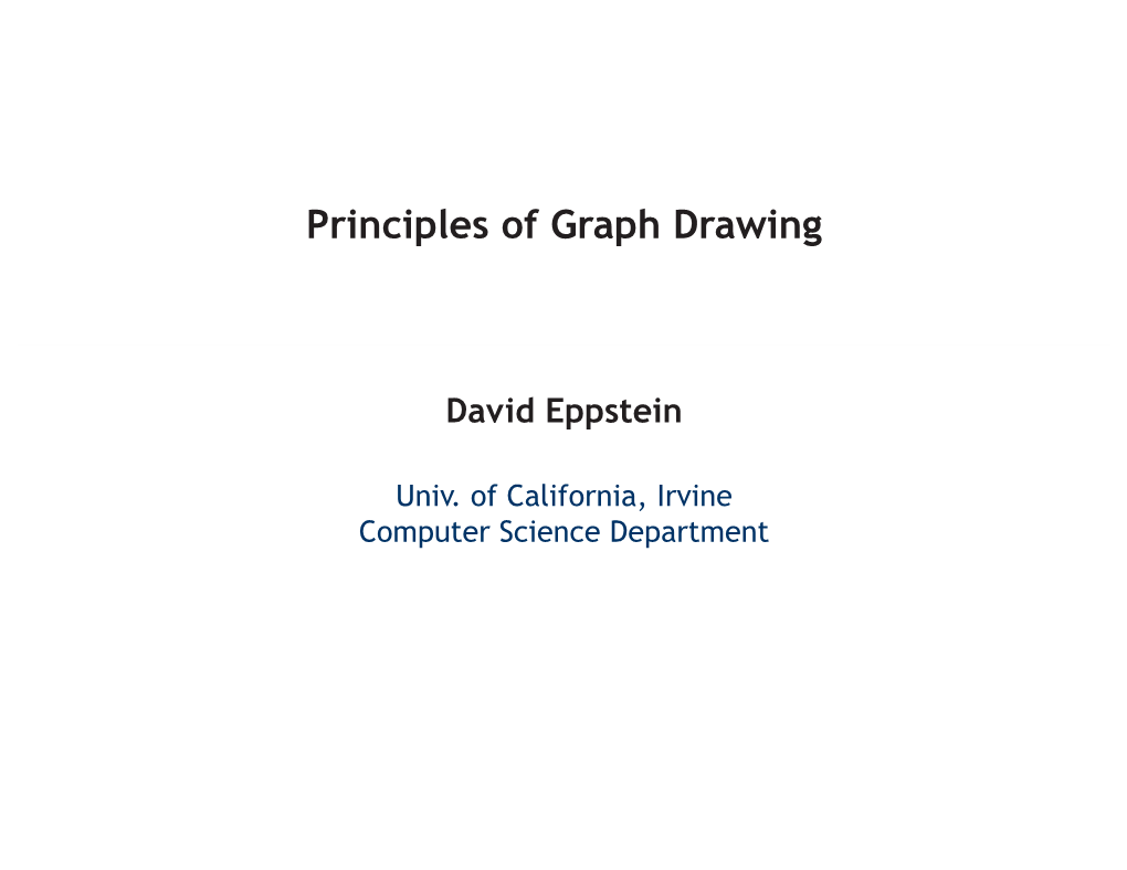 Principles of Graph Drawing