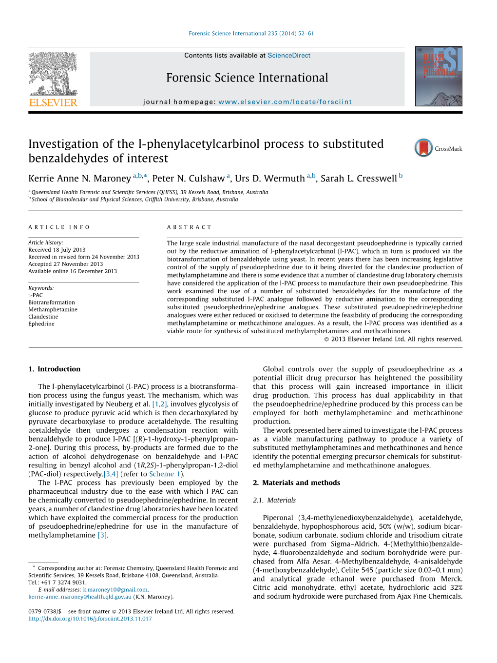 Investigation of the L-Phenylacetylcarbinol Process to Substituted Benzaldehydes of Interest