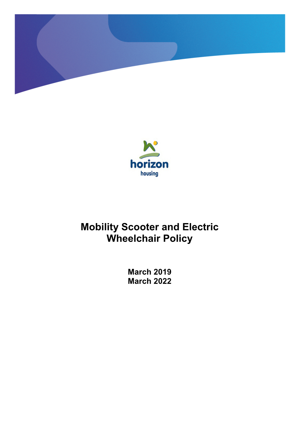 Mobility Scooter and Electric Wheelchair Policy