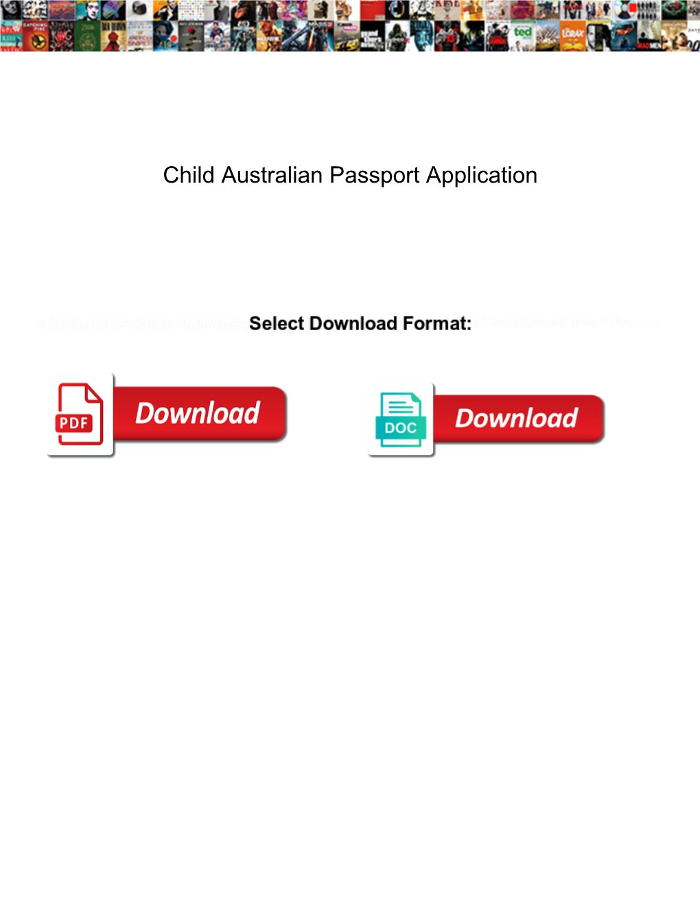 Child Australian Passport Application