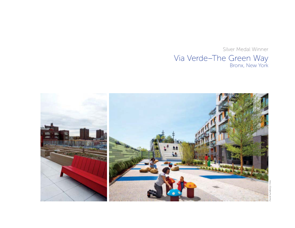 Via Verde–The Green Way Bronx, New York David Sundberg / Esto Inspiring Change the 2013 Rudy Bruner Award for Urban Excellence