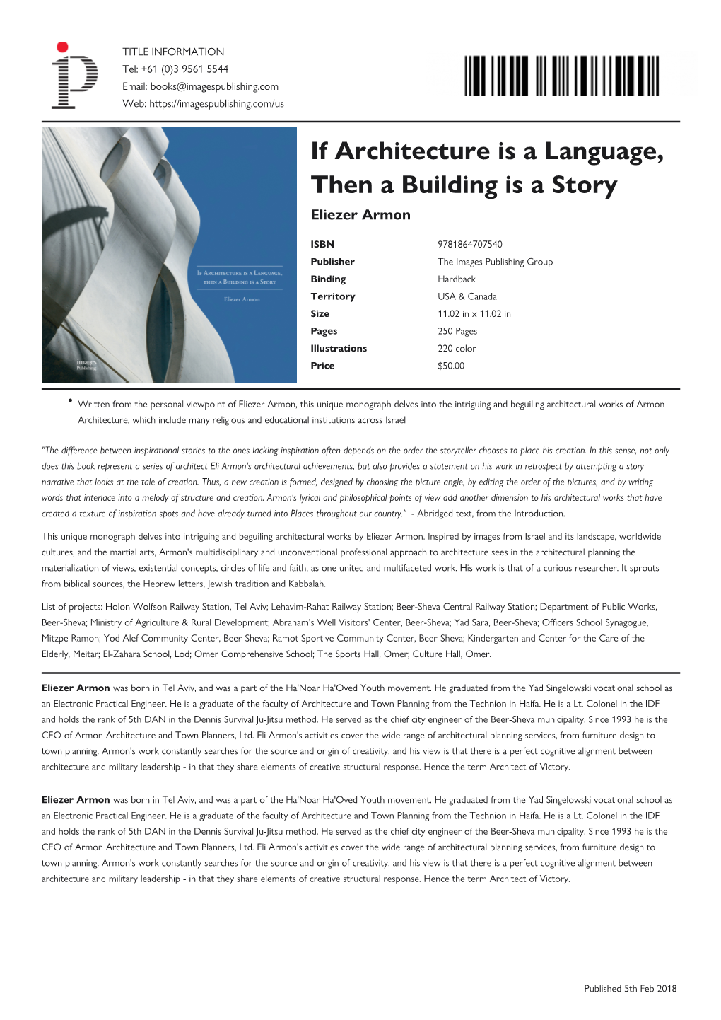 If Architecture Is a Language, Then a Building Is a Story Datasheet