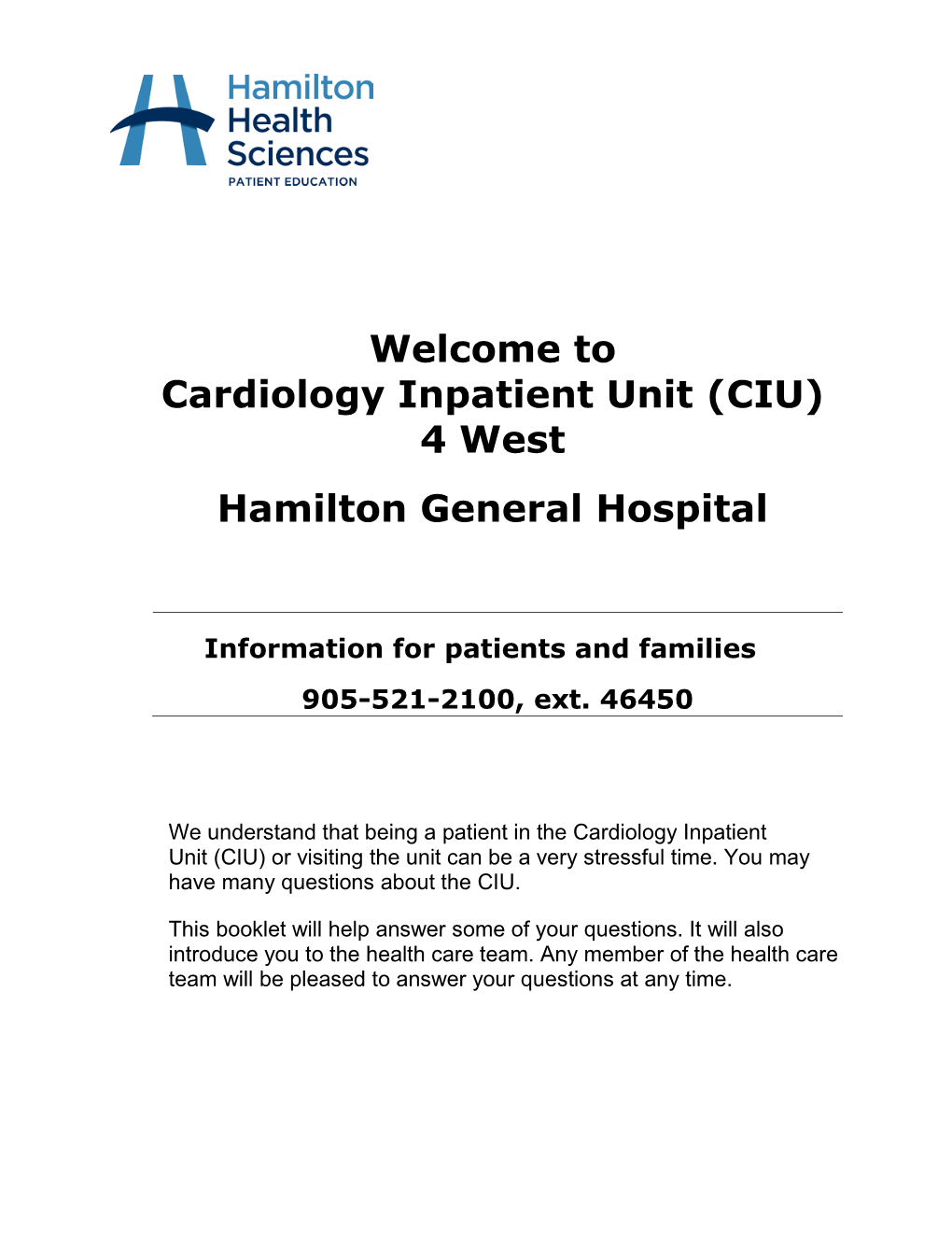 4 West – Hamilton General Hospital