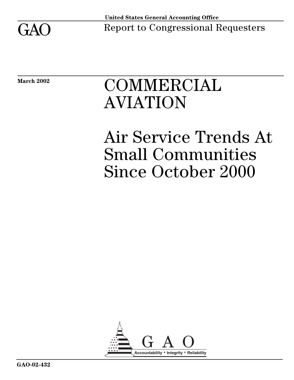 GAO-02-432 Commercial Aviation