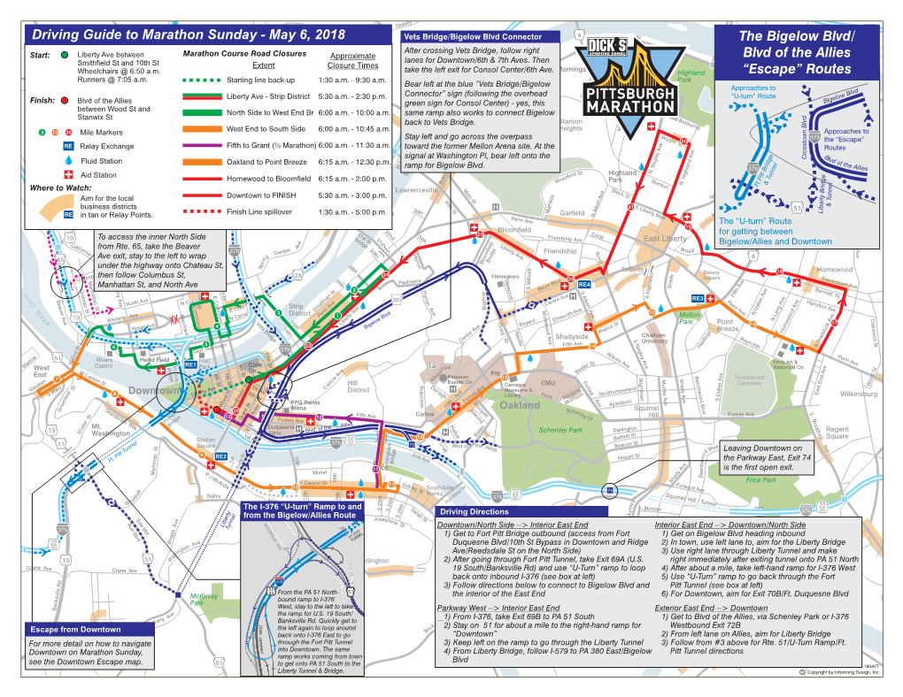 The Bigelow Blvd/ Blvd of the Allies “Escape” Routes Driving Guide To