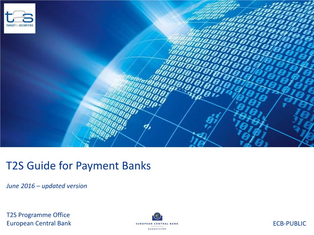 T2S Guide for Payment Banks