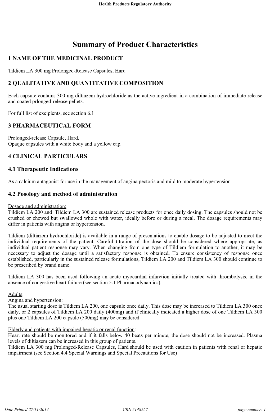 Summary of Product Characteristics