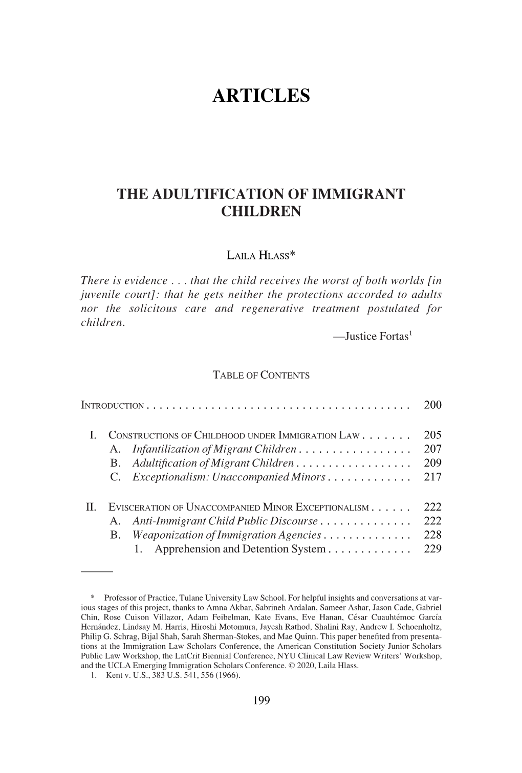 The Adultification of Immigrant Children