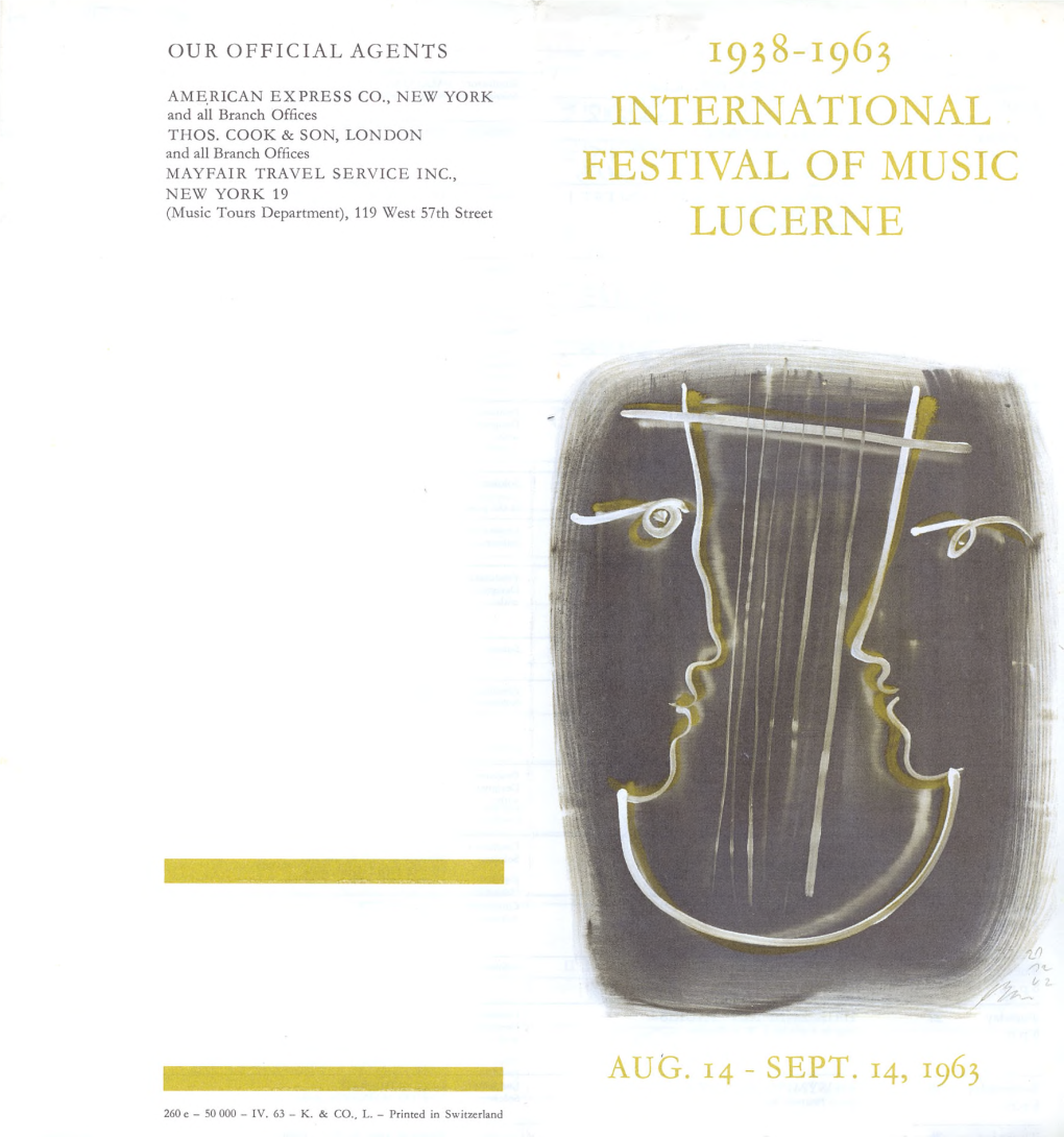 1938-1963 International Festival of Music Lucerne