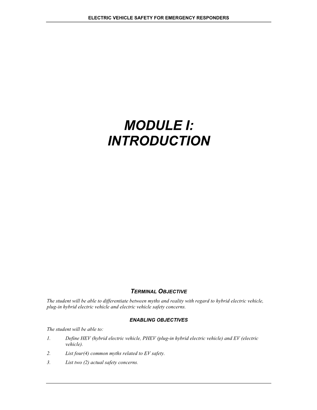 Module I: Introduction