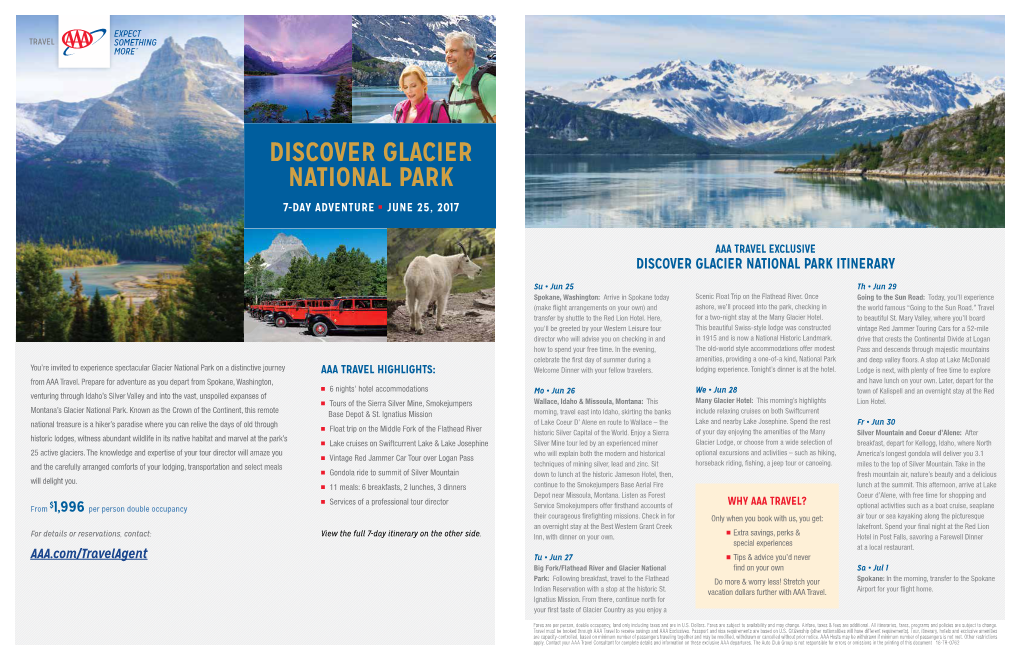 AAA Travel Discover Glacier National Park