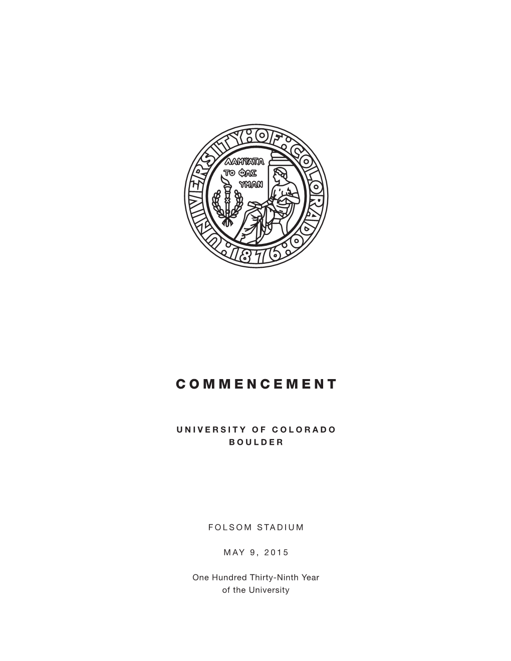 Spring 2015 Commencement Program