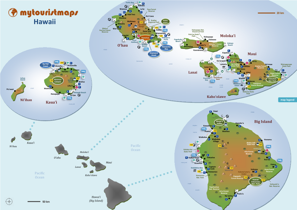 Tourist Map of Hawaii