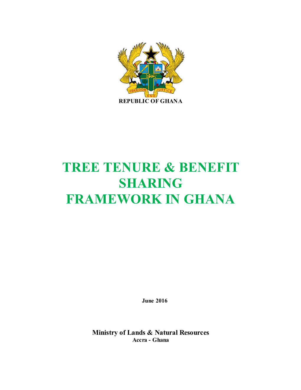 Tree Tenure & Benefit Sharing Framework in Ghana