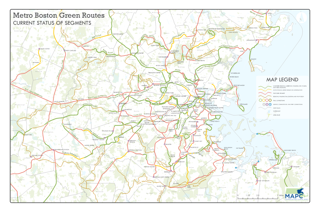 Metro Boston Green Routes