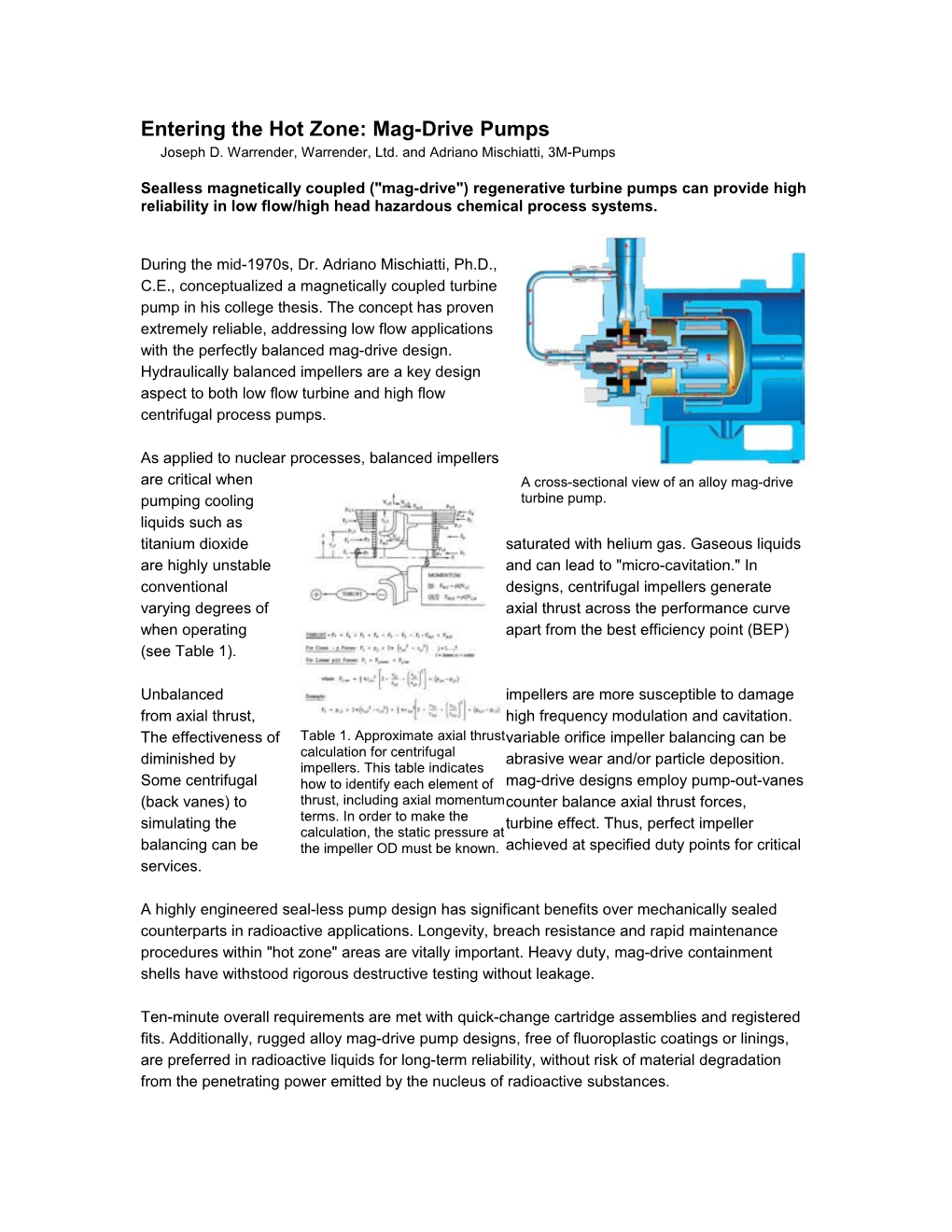 Entering the Hot Zone: Mag-Drive Pumps