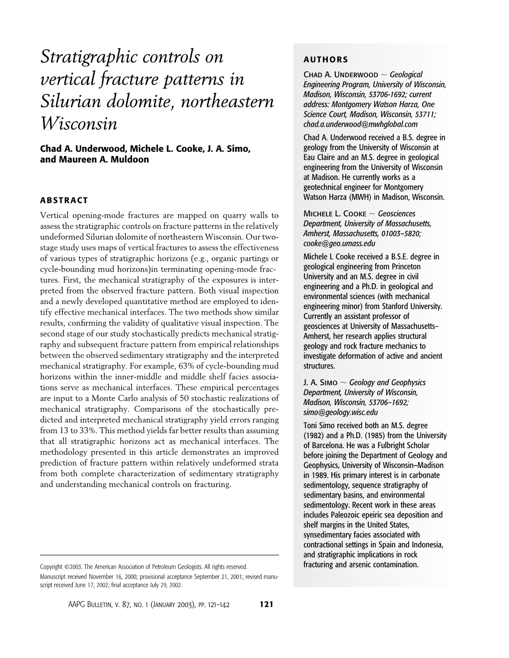 Stratigraphic Controls on Vertical Fracture Patterns in Silurian